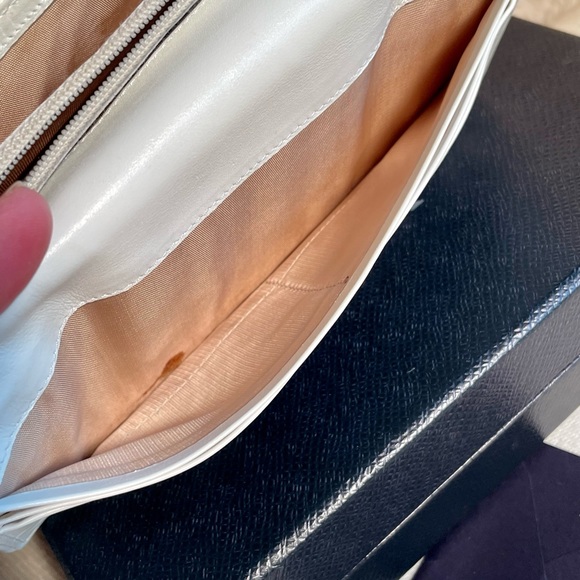 PRADA ❤️💛 nylon and white leather WOC wallet with unbranded insert and chain - Picture 10 of 16